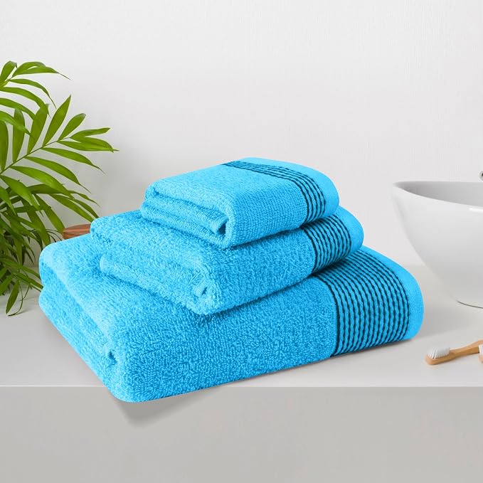 Belizzi Home Ultra Soft 3 Pack Cotton Towel Set, Contains a Bath Towel 28x55 - Image 2