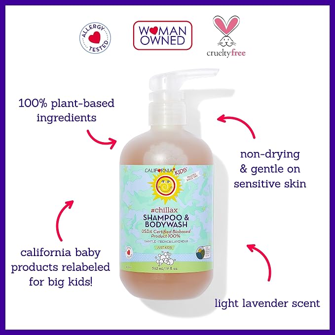 California Kids Chillax Shampoo and Bodywash | 100% Plant-Based | Gentle - Image 3