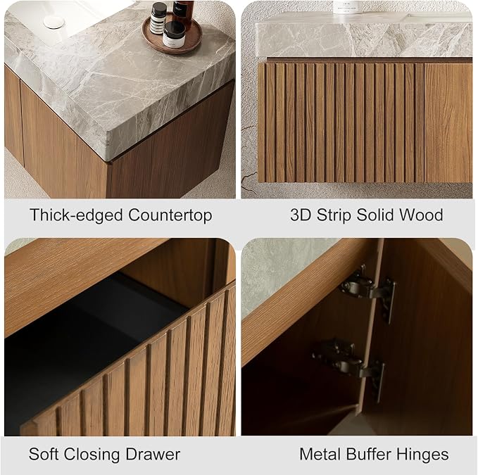 Ambrovina 36" Floating Bathroom Vanity - Image 3
