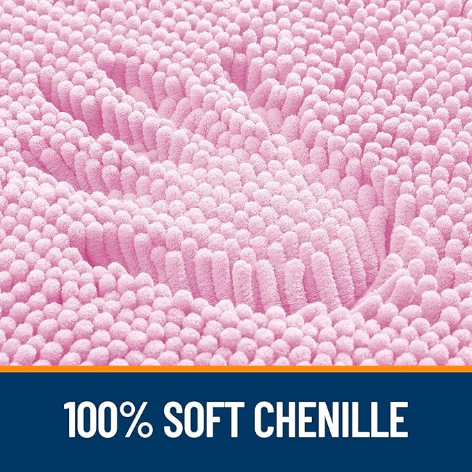OLANLY Bathroom Rugs 24x16, Extra Soft Absorbent Chenille Bath Rugs, Rubber - Image 3