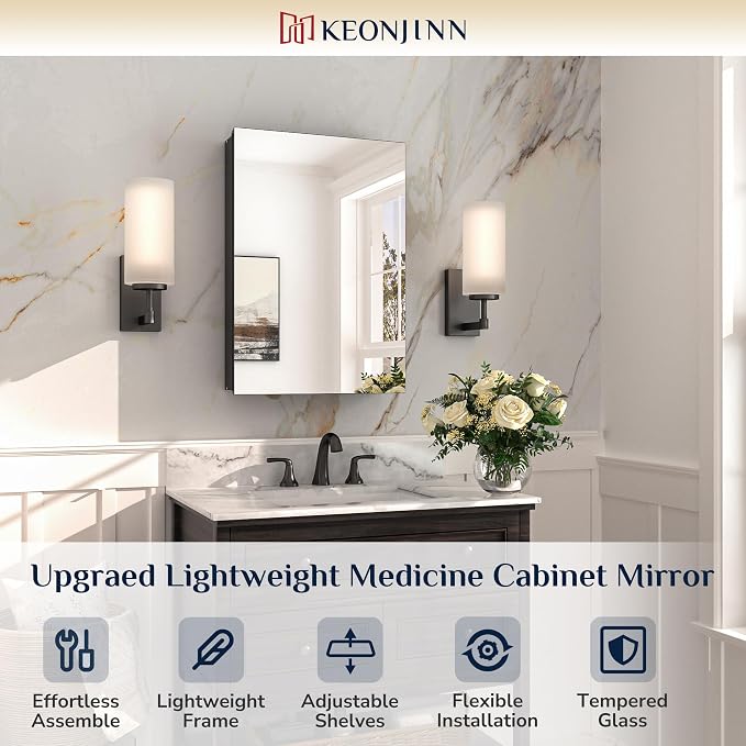 Keonjinn Black Medicine Cabinet - Image 9