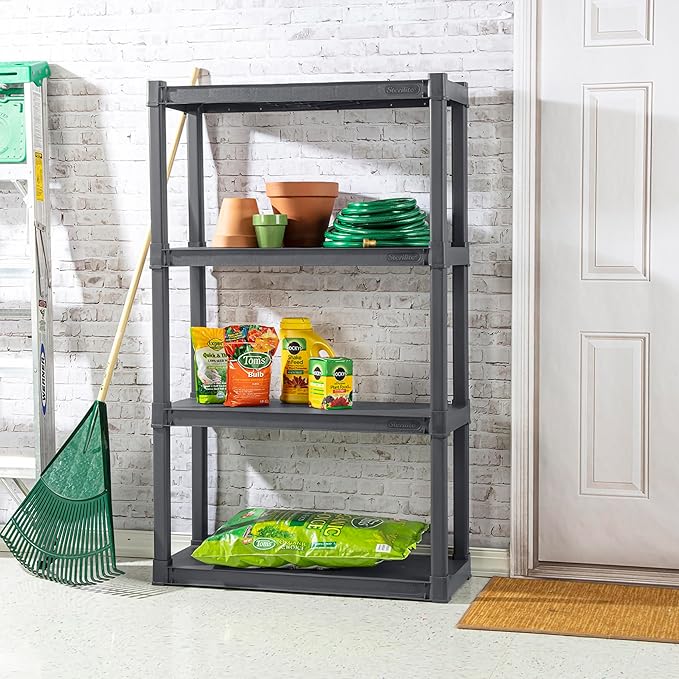 Sterilite 6-Pack 4 Shelf Unit, Heavy-Duty Shelving Storage and Utility Rack - Image 5