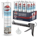 Kraken Bond Premium Kitchen and Bathroom Silicone Caulk Clear by KRAKENBOND