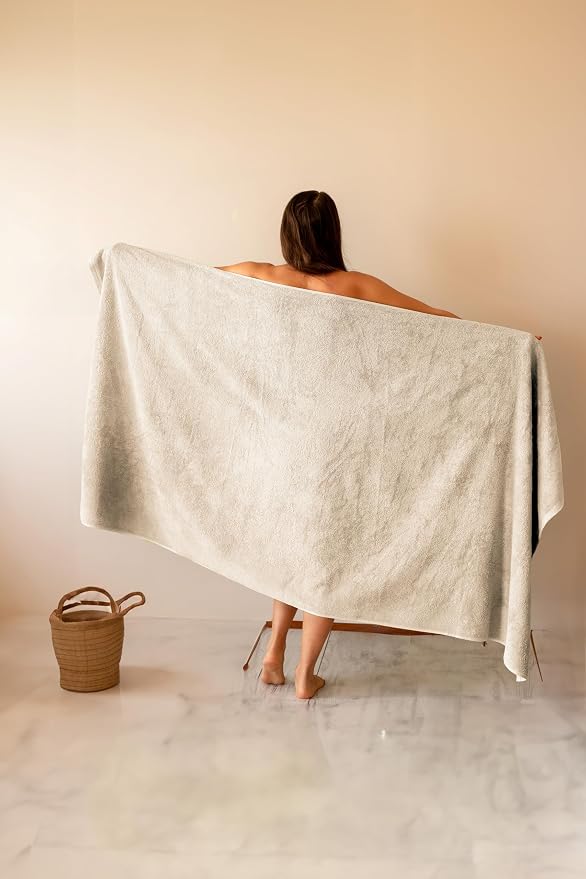 SALBAKOS 100% Turkish Cotton Jumbo Bath Sheet Towel Oversized 40x80 inch | - Image 7