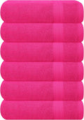 GLAMBURG Ultra Soft 6-Piece Hand Towel Set 16x28-100% Ringspun Cotton by GLAMBURG
