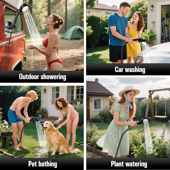 Portable Camping Shower, 6000mAh Rechargeable Shower Pump, Large Capacity - Image 6