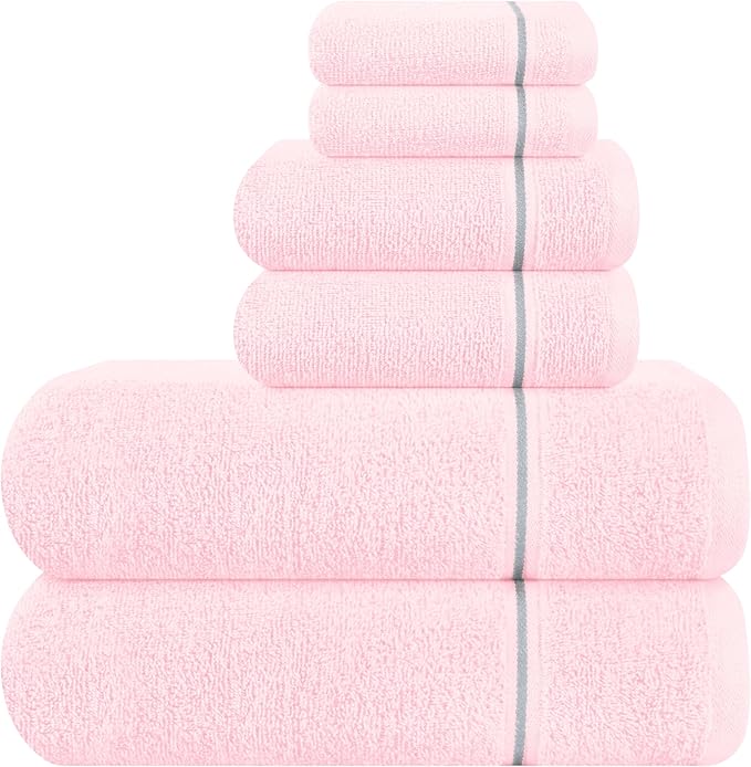 MyOwn Ultra Soft 6 Pack Cotton Towel Set, Contains 2 Bath Towels 28x55 inch by Unknown