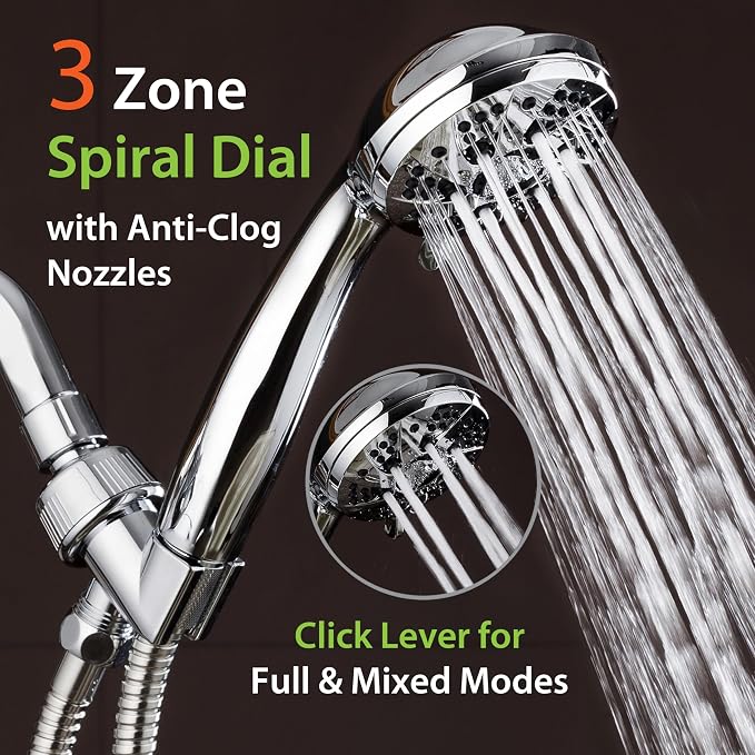 AquaDance For California High Pressure 6-Setting 3.5" Chrome Face Handheld - Image 3