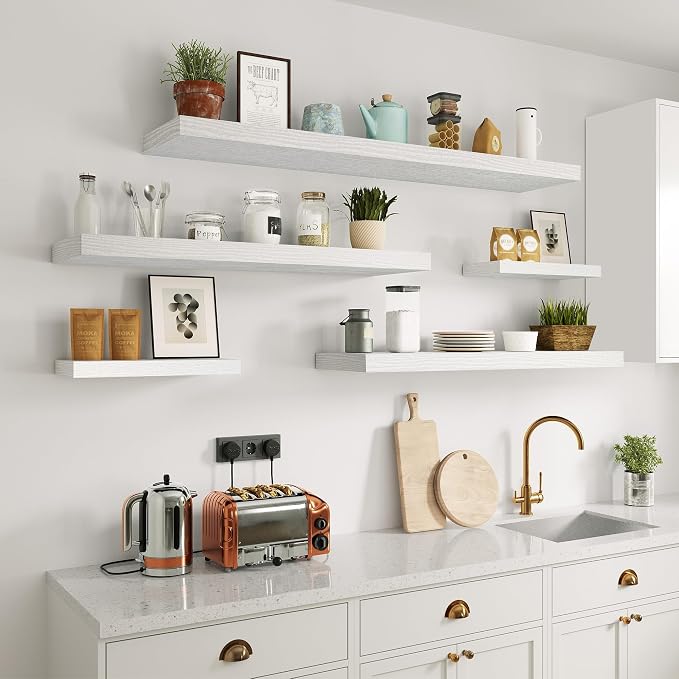 Vivelove Single Floating Shelves 36 Inches, 36 x 10 inch Deep x 1.8 in Thick - Image 5