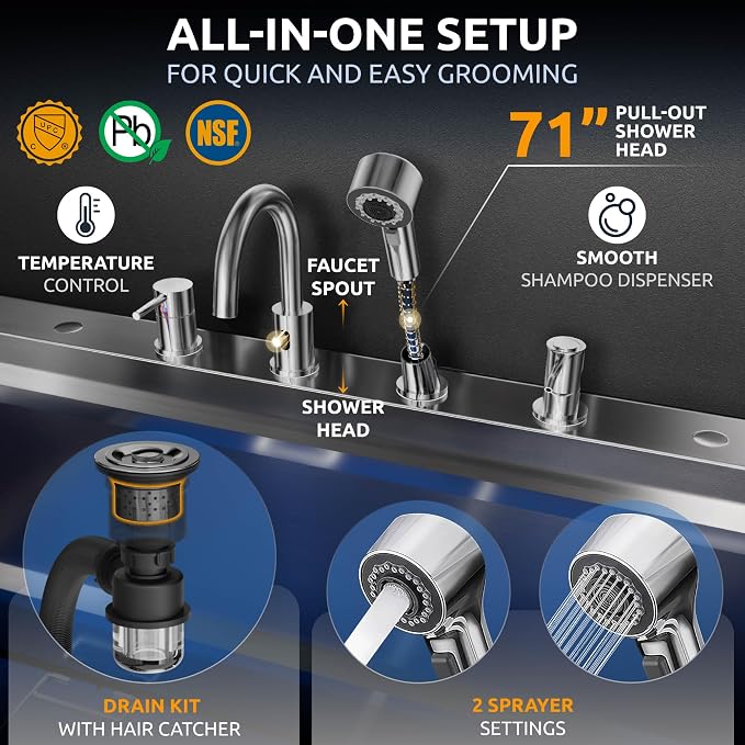 KANIS Black Line Professional Dog Washing Station - Image 8