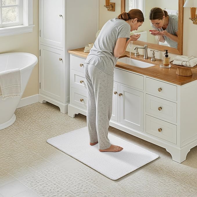 GRANNY SAYS Waffle Bath Mat 20" x 32", Boho Bathroom Rugs Non Slip Washable - Image 7