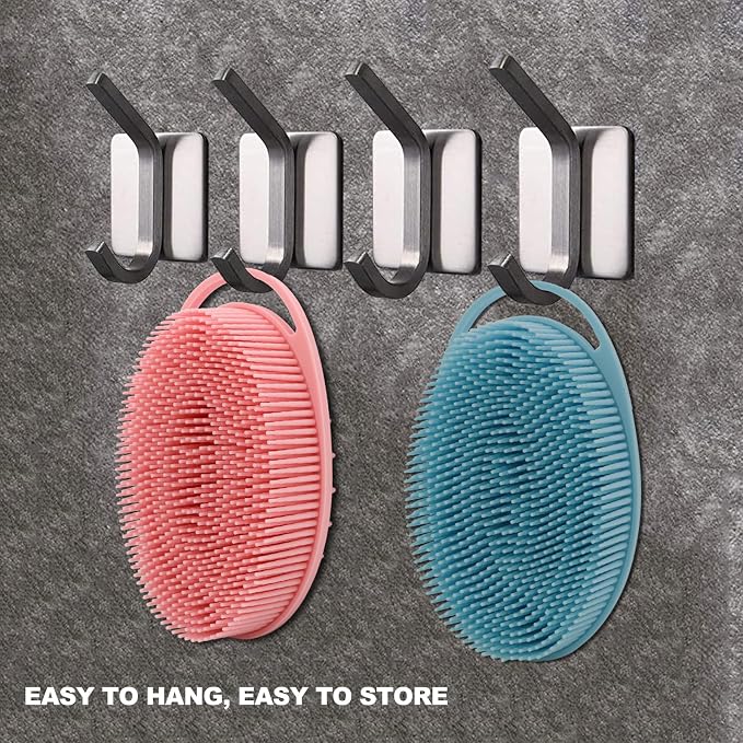 2 Pack Silicone Body Scrubber, Loofah Double-Sided Body Brush, Shower Scrubber - Image 5
