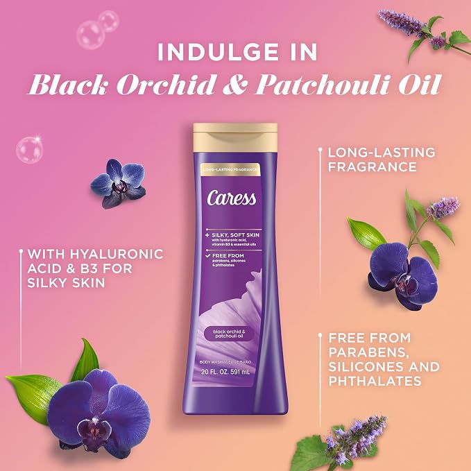 Caress Body Wash Black Orchid & Patchouli Oil To Relax and Recharge Relaxing - Image 5