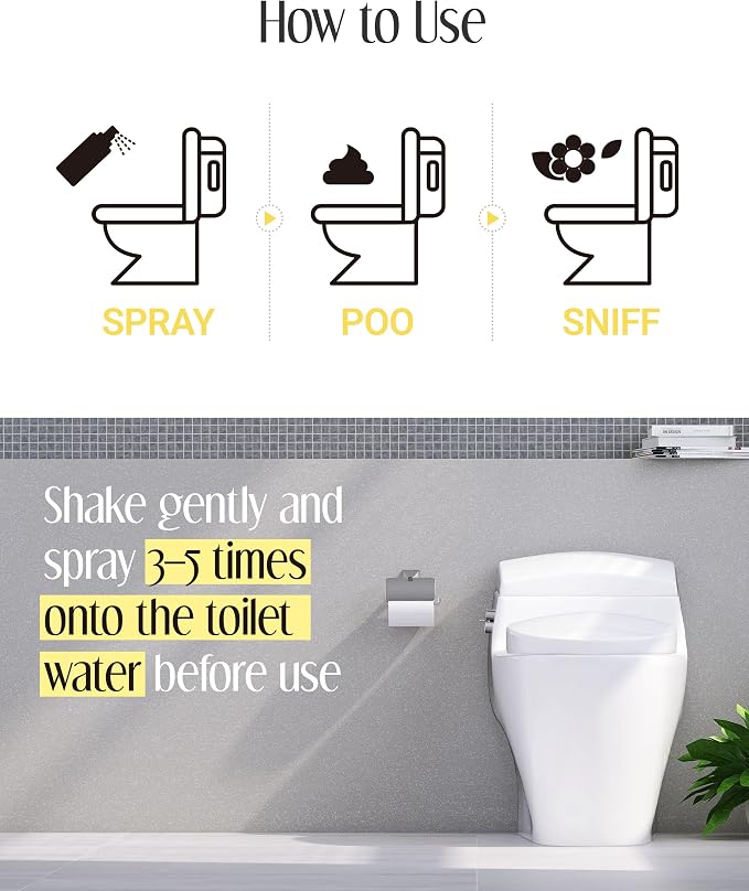 Pre-Poop Aromatic Bathroom Toilet Spray, Potty Deodorizer, Neutralize Bad Odors - Image 4