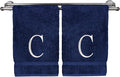 Monogrammed Hand Towel, Personalized Initial Gift, Extra Absorbent 100% Turkish by BareCotton