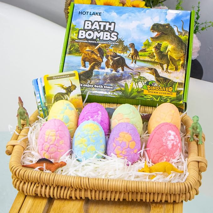 Dinosaur Bath Bombs Gift Set, 16 Pack Organic Bath Bomb - Image 3