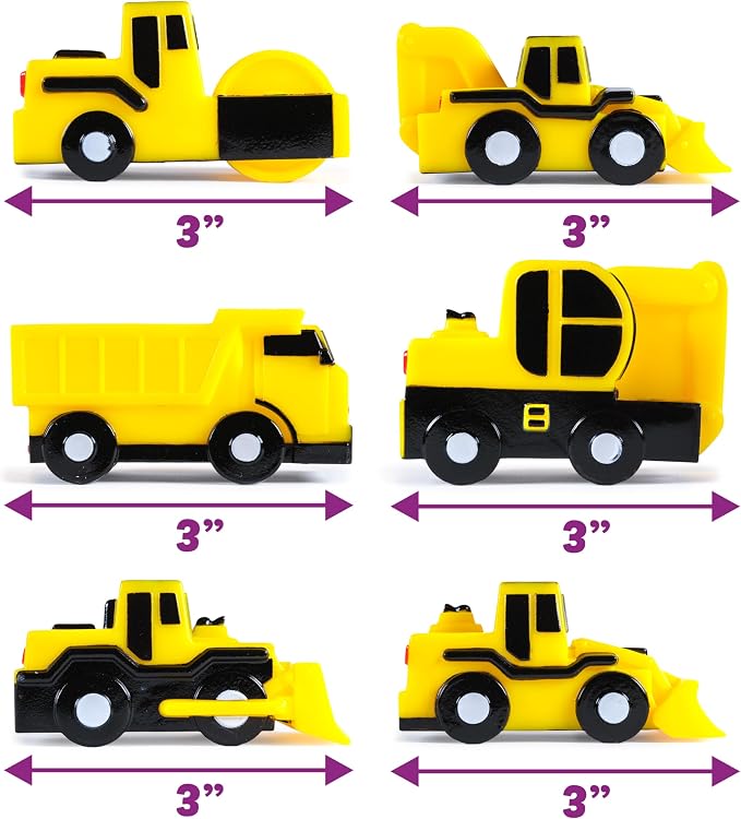 Tub Works® Construction™ Trucks Mold Free Bath Toys, 6 Pack | Sealed, No Hole - Image 8