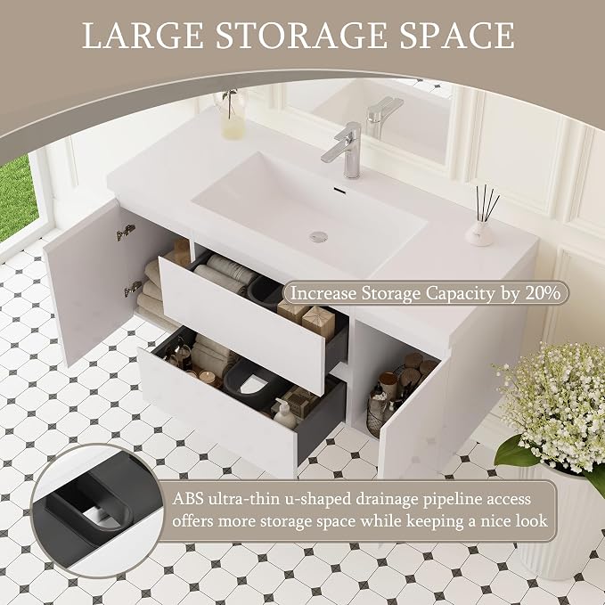 48" Floating Bathroom Vanity - Image 4