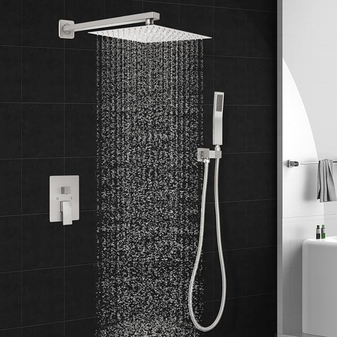 Brushed Nickel Square Shower Head - Image 6