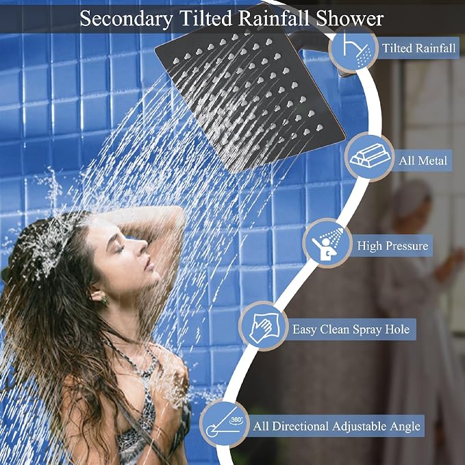 Shower Faucet Set Oil Rubbed Bronze Shower System, Knob Switch Diverter Shower - Image 5