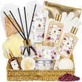 Christmas Spa Gift Basket Set for Women 17-Piece Almond Luxury Spa Gift Set by LILYROY