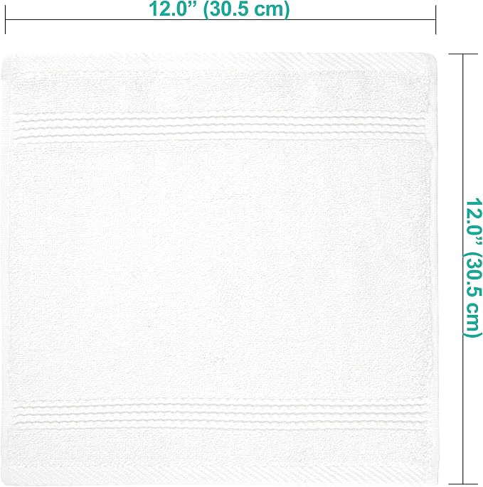 EastNBlue Lara 100% Turkish Cotton Washcloths 4 Pack, Extra Soft & Absorbent - Image 3