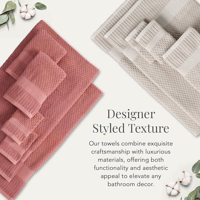 NY Loft 100% Cotton Hand Towel 6 Pack Hand Towel Set | Super Soft & Absorbent - Image 5