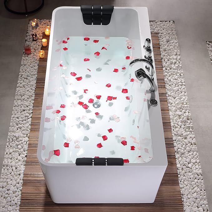 Empava 67 inch Whirlpool Bathtub, Acrylic Freestanding Tub Hydromassage - Image 8