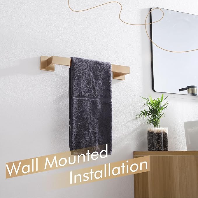 KOKOSIRI 12-Inch Towel Bar for Bathroom Kitchen Towel Holder Wall Mounted - Image 6