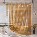AmazerBath Shower Curtain Liner, EVA Clear Orange-Brown Heavy Duty Shower by AmazerBath