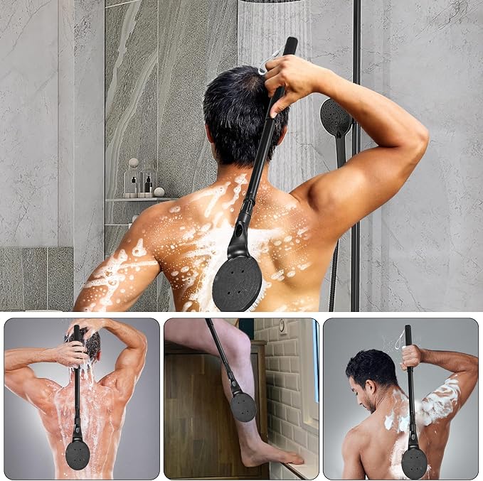 Back Scrubber Anti Slip for Shower, 25.7” Telescopic Back Bath Brush for Shower - Image 6