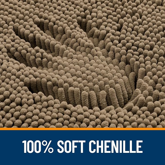OLANLY Bathroom Rugs 44x24, Extra Soft Absorbent Chenille Bath Rugs, Rubber - Image 3
