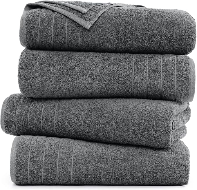 DAN River Extra Large Bath Towels Set of 4, 30 x 60 Inches by DanRiver