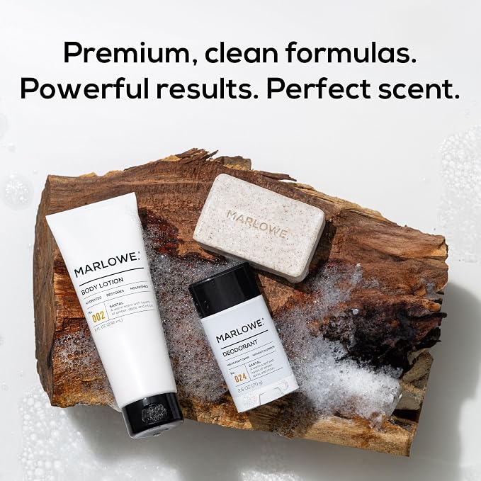 MARLOWE. Men's Grooming Santal Body Set, Features No. 102 Scrub Soap Bar - Image 6