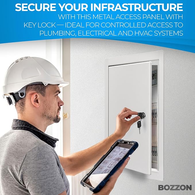 BOZZON Access Panel for Drywall 14 x 29 inch – Metal Door - Image 4