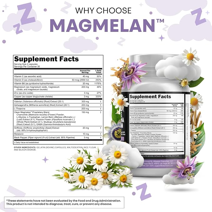 Clean Nutraceuticals Melatonin 10mg Valerian Root L Theanine 200mg Ashwagandha - Image 4