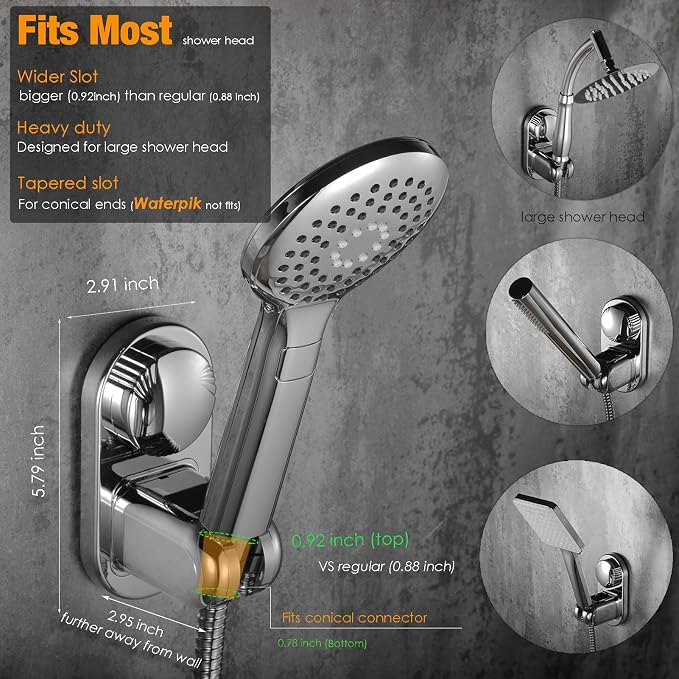 Suction cup Handheld Shower Head Holder - Image 6