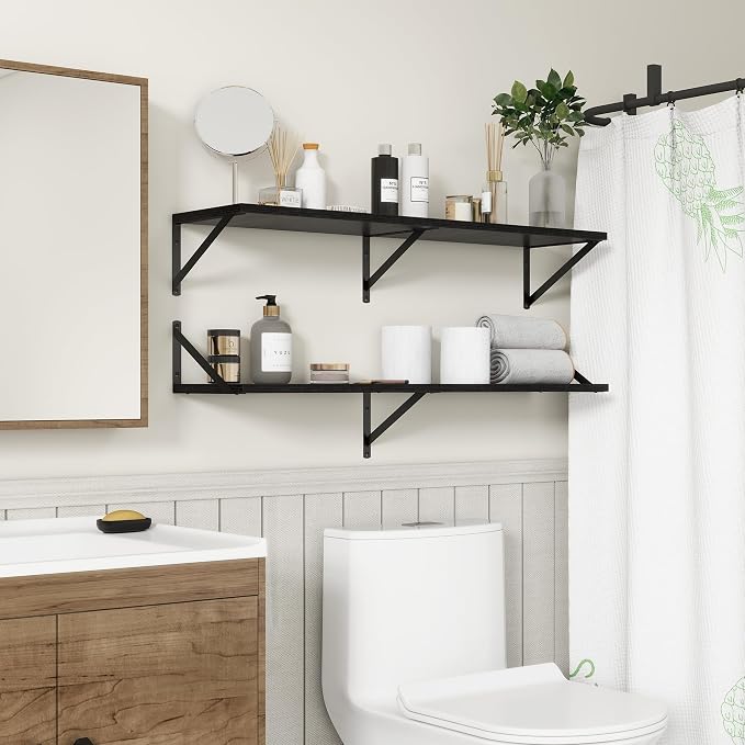 Fun Memories 40 Inch Floating Shelves, 10 Inch Deep Wall Shelf, 40 x 10 - Image 2