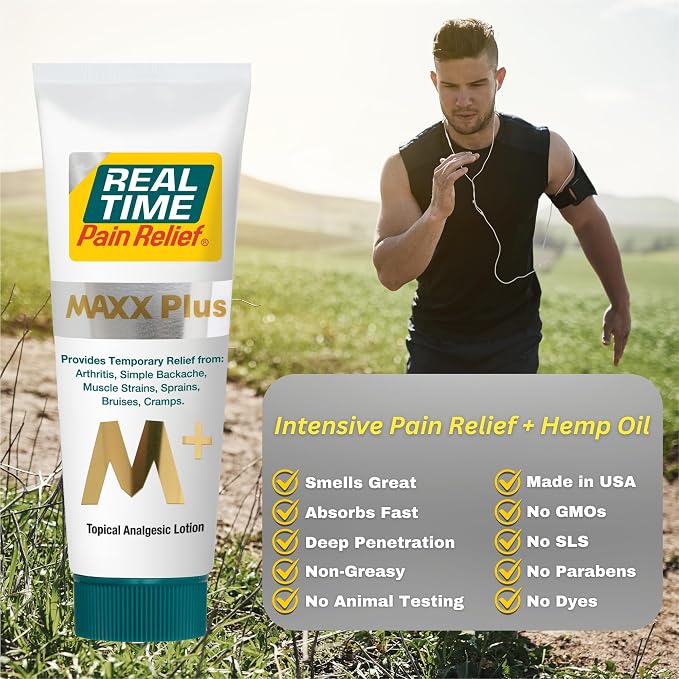 Real Time Pain Relief MAXX Plus - 3oz Tube | Intensive Formula - Image 4