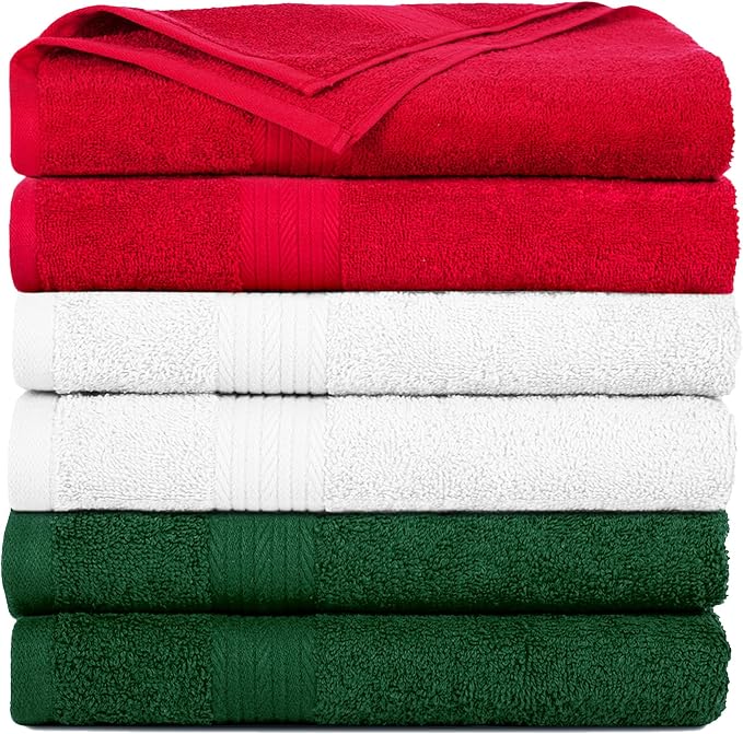Ample Decor Hand Towel for Bathroom 100% Cotton 18 X 28 Inch 600 GSM Soft by AmpleDecor
