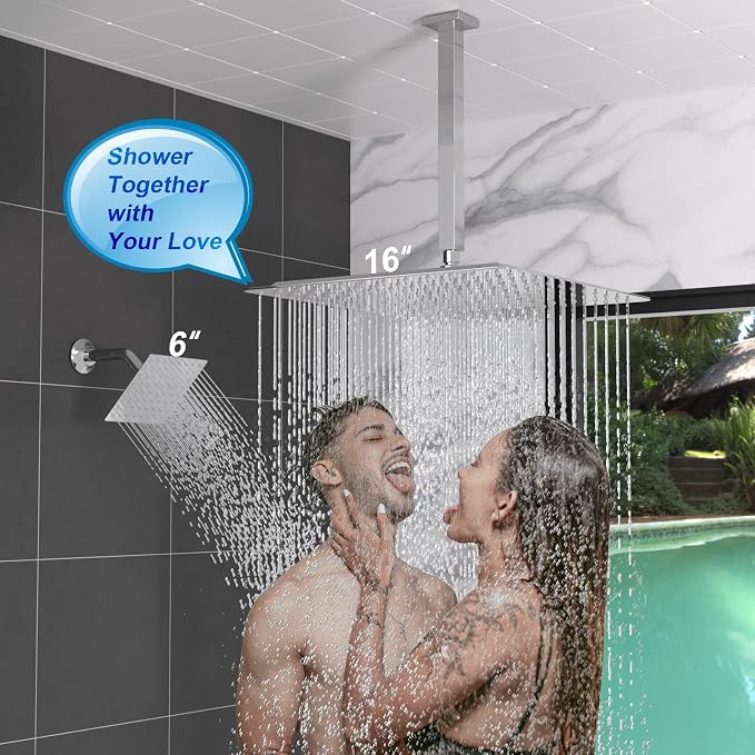 Enga Thermostatic Dual Shower Head System, Can All Run Together & Volume - Image 3