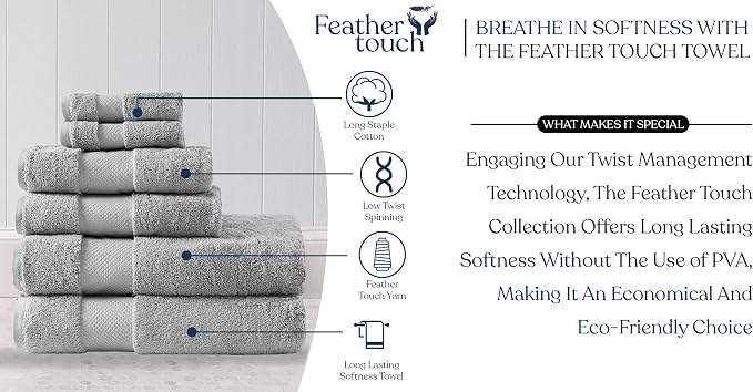 Delara Organic Cotton Luxuriously Plush Bath Towel 20 Piece Set|GOTS & Oeko-TEX - Image 7