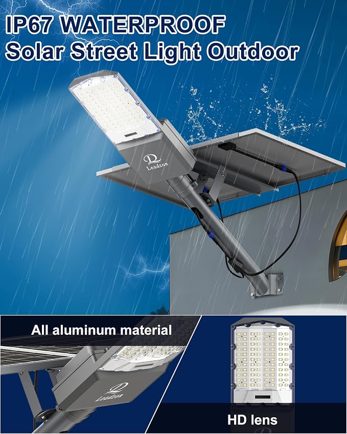 Solar Street Lights Outdoor Waterproof, 650000LM Super Bright LED Beads - Image 6