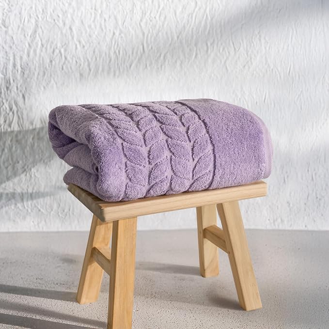 BAGNO MILANO Organic Turkish Cotton Bath Towels, Luxury Jacquard Collection - Image 3