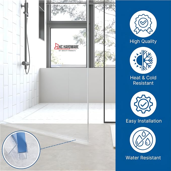 KC Hardware Frameless Shower Door Bottom Seal Strip - Image 6