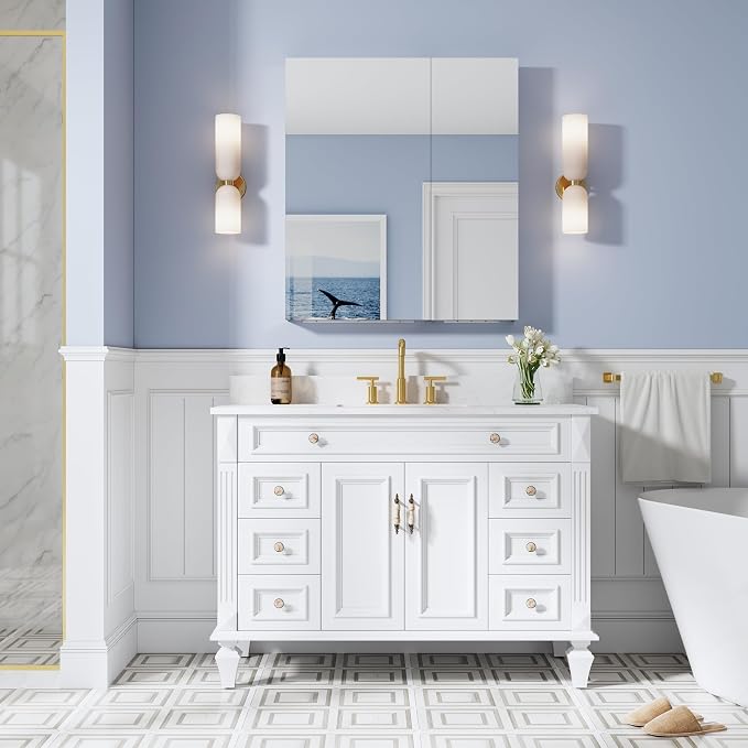 WELLFOR 32" x 36" Bathroom Medicine Cabinet - Image 10