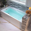 WOODBRIDGE 60" Acrylic Rectangular Alcove Soaking Bathtub in White by WOODBRIDGE