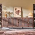 Bathroom Cabinet with Storage, 92.63" W Fluted Arched Free Standing Floor by IFGETEnrichYourLivingSpace