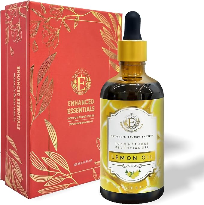 Luxurious Lemon Essential Oil by Enhanced Essentials| Organic & Pure| by Unknown