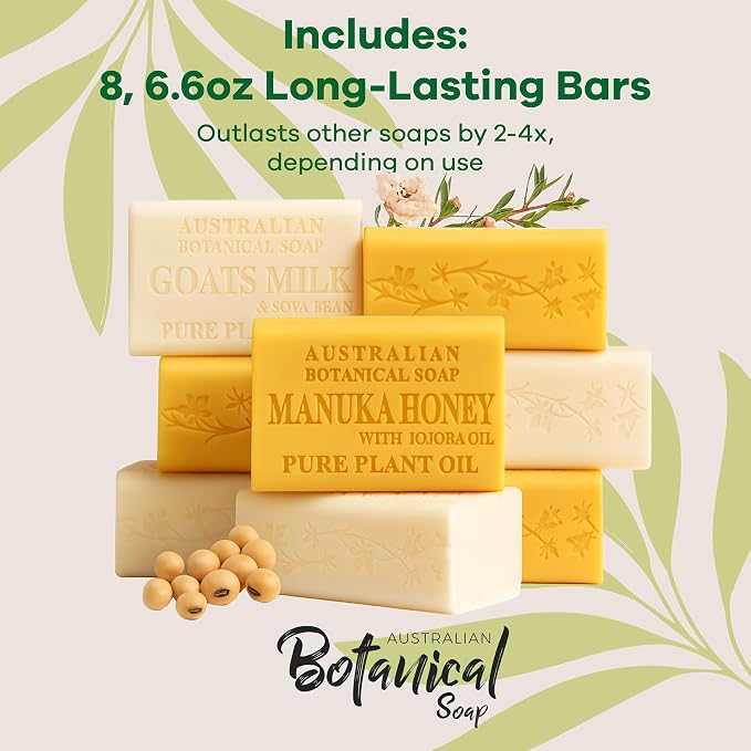 Australian Botanical Goats Milk Soap and Manuka Honey 6.6 OZ, Triple Milled - Image 4